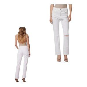 Hudson Women's White Thalia Loose Fit Denim Designer Jeans NWT Sz 34
